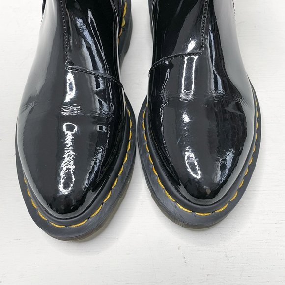 Dr. Martens Black Patent Leather Bianca Pointed Toe Chelsea Boot Women's Size 7 - Picture 3 of 12